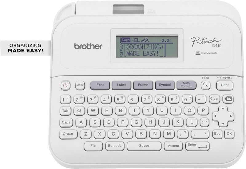 brother P-Touch PT-D410 Home / Office Advanced Label Maker | Connect via USB to Create and Print on TZe Label Tapes up to ~3/4 inch, White - Image 3